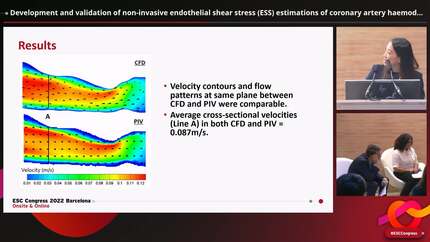Development and validation of non-invasive endothelial shear stress (ESS) estimations of coronary artery haemodynamics using computational modelling.