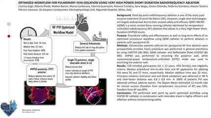 Optimized workflow for pulmonary vein isolation using very high power short duration radiofrequency ablation