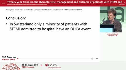 Twenty-year trends in the characteristic, management and outcome of patients with STEMI and out-of-hospital reanimation