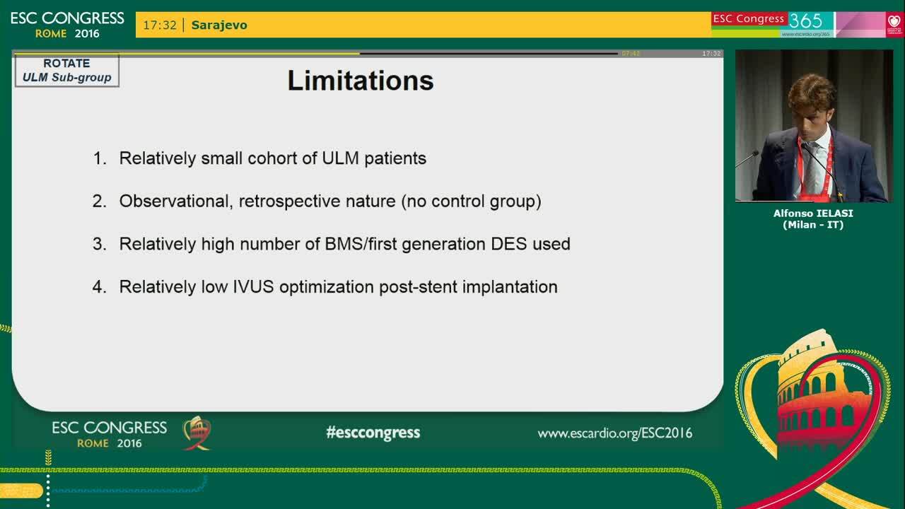 Clinical outcomes following rotational atherectomy for the treatment of heavily calcified unprotected left main lesions: insights from the rotate multi-center registry