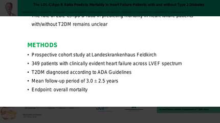The LDL-C/Apo B ratio predicts mortality in heart failure patients both with and without type 2 diabetes