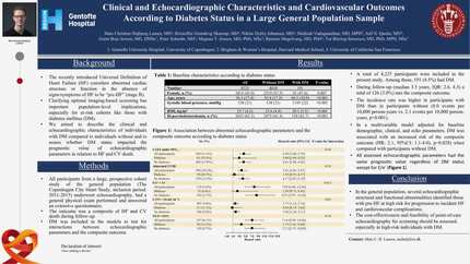 Clinical and echocardiographic characteristics and cardiovascular outcomes according to diabetes status in a large general population sample