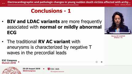 Electrocardiographic and pathologic changes in young sudden death victims affected with arrhythmogenic cardiomyopathy: a clinic-pathology study