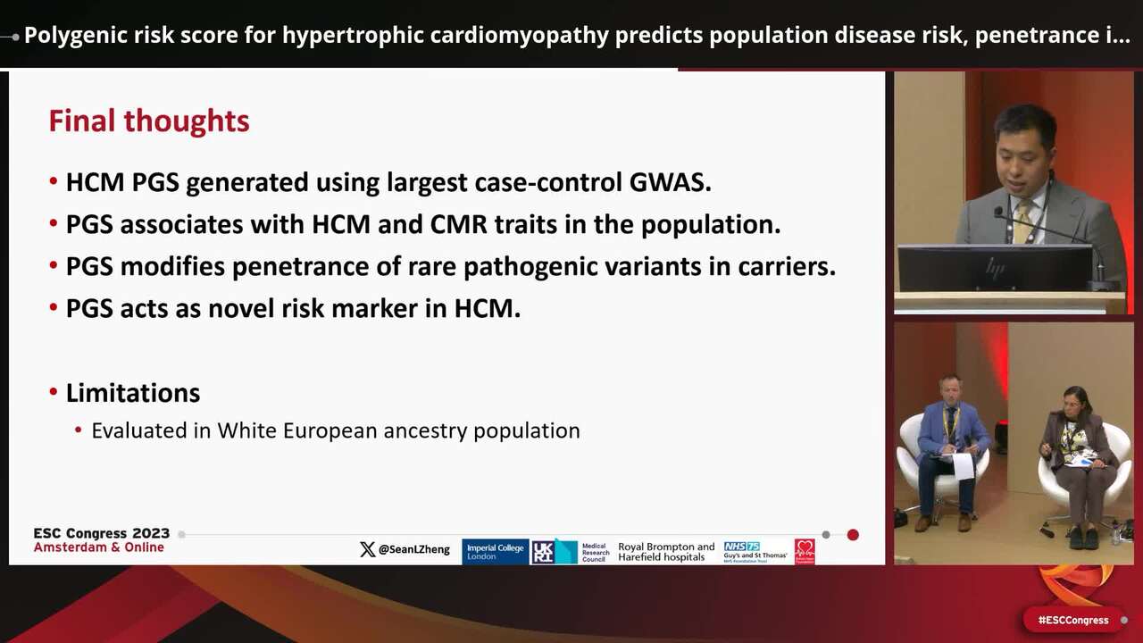 Polygenic risk score for hypertrophic cardiomyopathy predicts population disease risk, penetrance in sarcomeric rare variant carriers and survival in cases