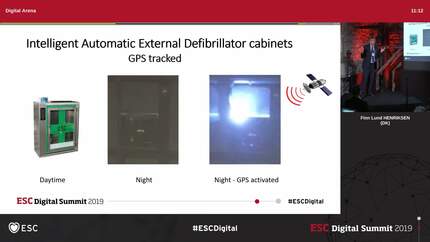 Global positioning system - incorporates emergency dispatch, intelligent Automatic External Defibrillator cabinets and iBeacon marked mobile resuscitation units.