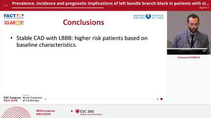 Prevalence, incidence and prognostic implications of left bundle branch block in patients with stable coronary artery disease. an analysis from the CLARIFY registry