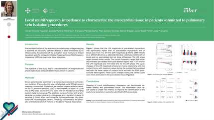 Local multifrequency impedance to characterize the myocardial tissue in patients submitted to pulmonary vein isolation procedures