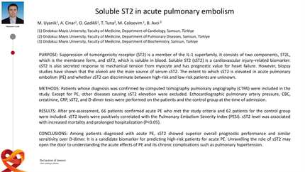 Soluble ST2 in acute pulmonary embolism