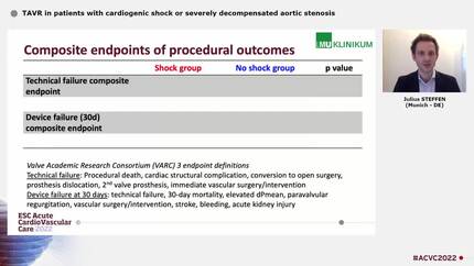 TAVR in patients with cardiogenic shock or severely decompensated aortic stenosis