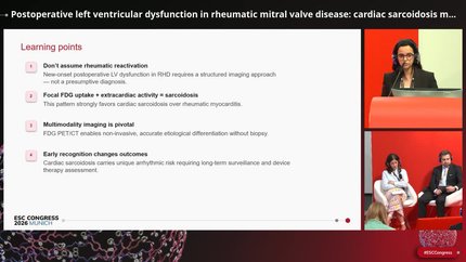 Postoperative left ventricular dysfunction in rheumatic mitral valve disease: cardiac sarcoidosis masquerading as rheumatic reactivation