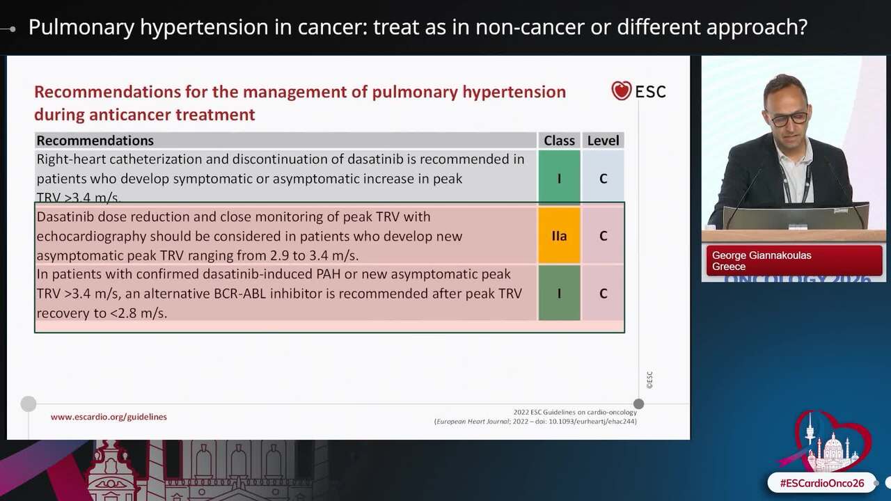 Clinical challenges in cardio-oncology: thrombosis, sudden death and pulmonary hypertension