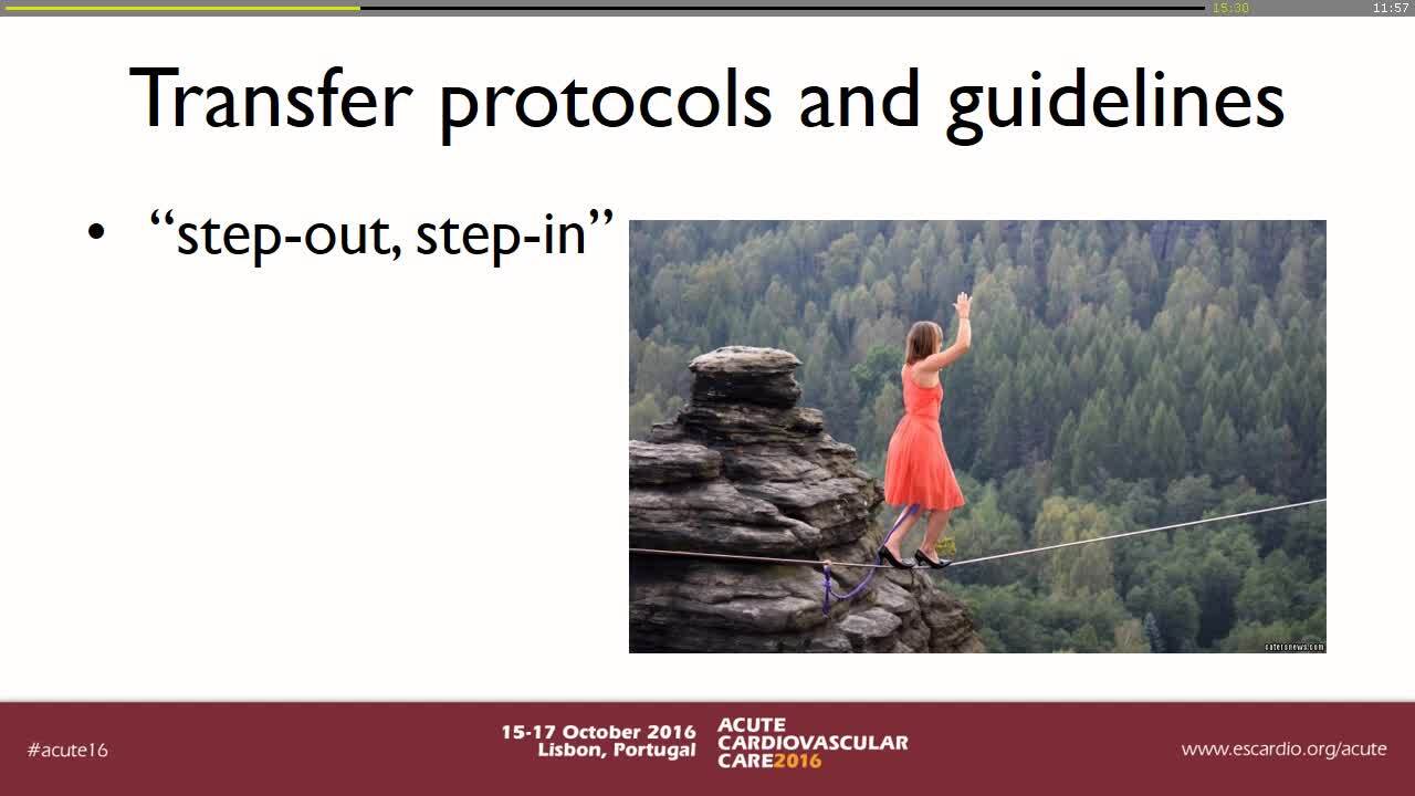 Transfer of the critically ill patient from and to the ICCU.