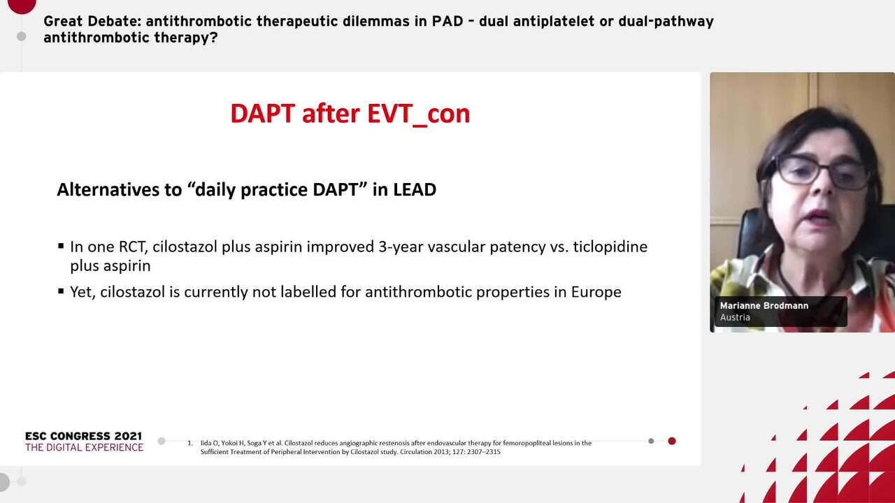 After peripheral endovascular therapy, DAPT remains the preferred option over dual-pathway antithrombotic therapy: con.
