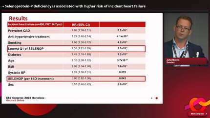 Selenoprotein-P deficiency is associated with higher risk of incident heart failure