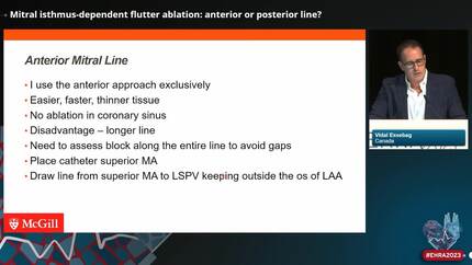 Mitral isthmus-dependent flutter ablation: anterior or posterior line?