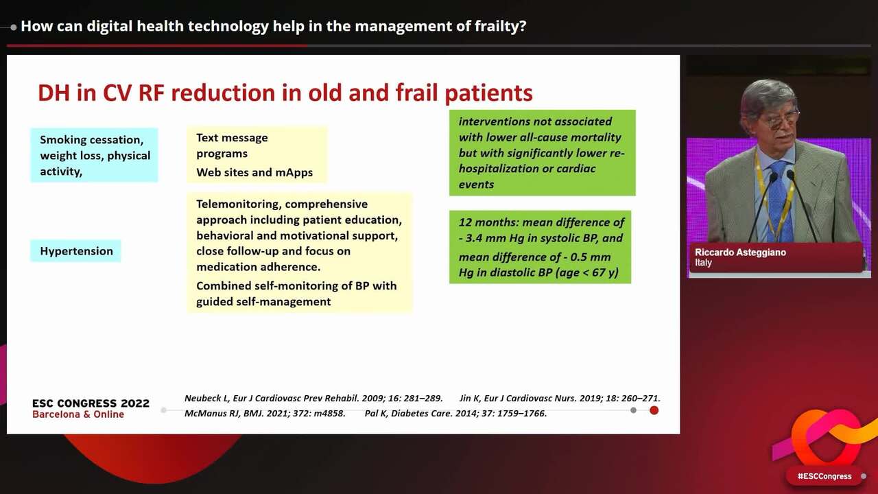 How can digital health technology help in the management of frailty?
