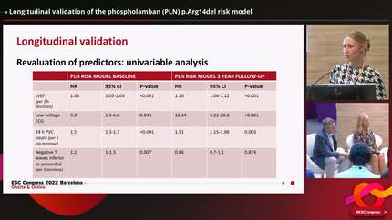 Longitudinal validation of the phospholamban (PLN) p.Arg14del risk model 