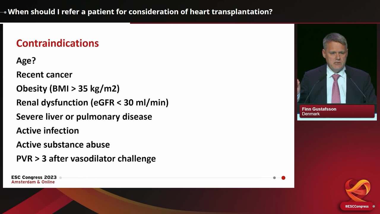 When should I refer a patient for consideration of heart transplantation?