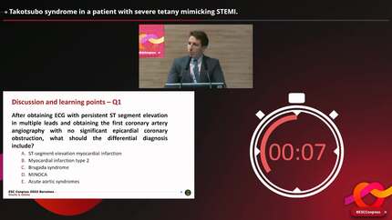 Takotsubo syndrome in a patient with severe tetany mimicking STEMI.