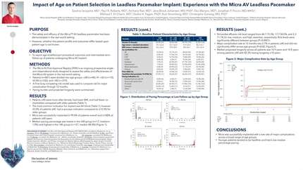 Impact of age on patient selection in leadless pacemaker implant: experience with the micra transcatheter pacemaker