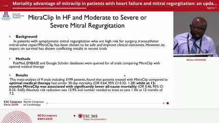 Mortality advantage of mitraclip in patients with heart failure and mitral regurgitation: an updated meta-analysis