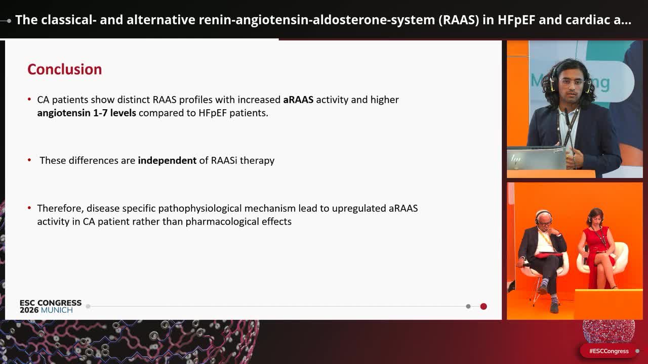 The classical- and alternative renin-angiotensin-aldosterone-system (RAAS) in HFpEF and cardiac amyloidosis - a cohort comparison of angiotensin profiles