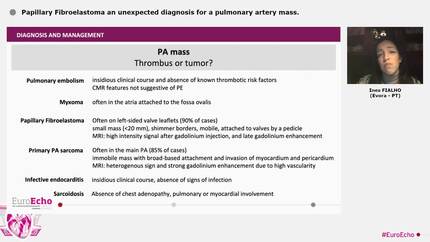 Papillary Fibroelastoma  an unexpected diagnosis for a pulmonary artery mass.