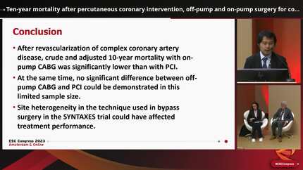 Ten-year mortality after percutaneous coronary intervention, off-pump and on-pump surgery for complex coronary artery disease - who is the winner?