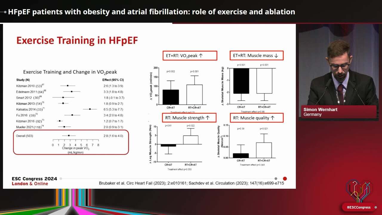 HFpEF patients with obesity and atrial fibrillation: role of exercise and ablation