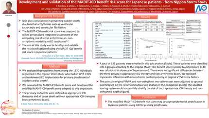 Development and validation of the MADIT-ICD benefit risk score for Japanese patients - from Nippon Storm study