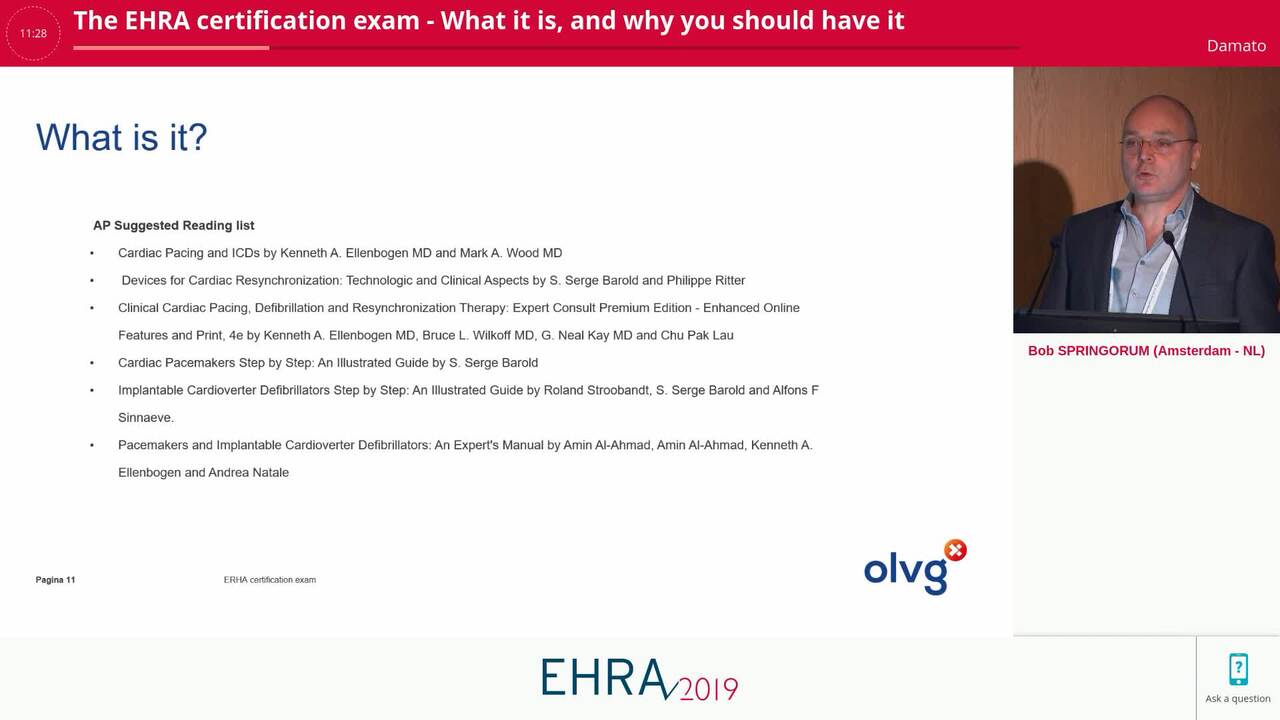 The EHRA certification exam - What it is, and why you should have it