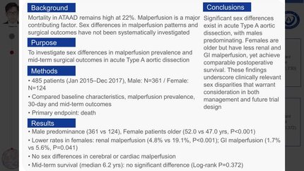 Sex differences in malperfusion and mid-term outcomes for acute type a aortic dissection