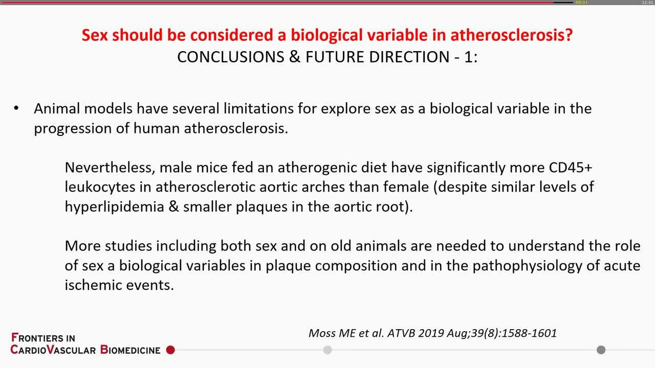 Sex-specific effects in cardiovascular disease