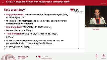 Case 2: A pregnant woman with hypertrophic cardiomyopathy
