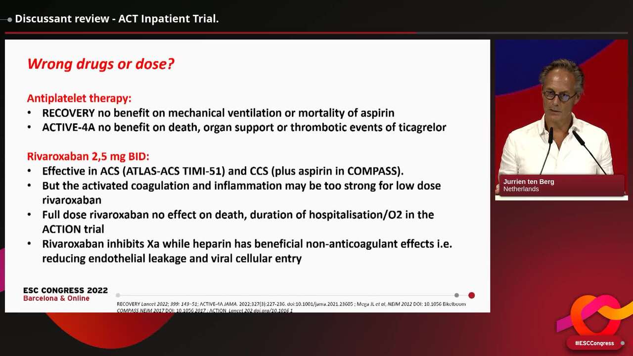 Discussant review - ACT Inpatient Trial.