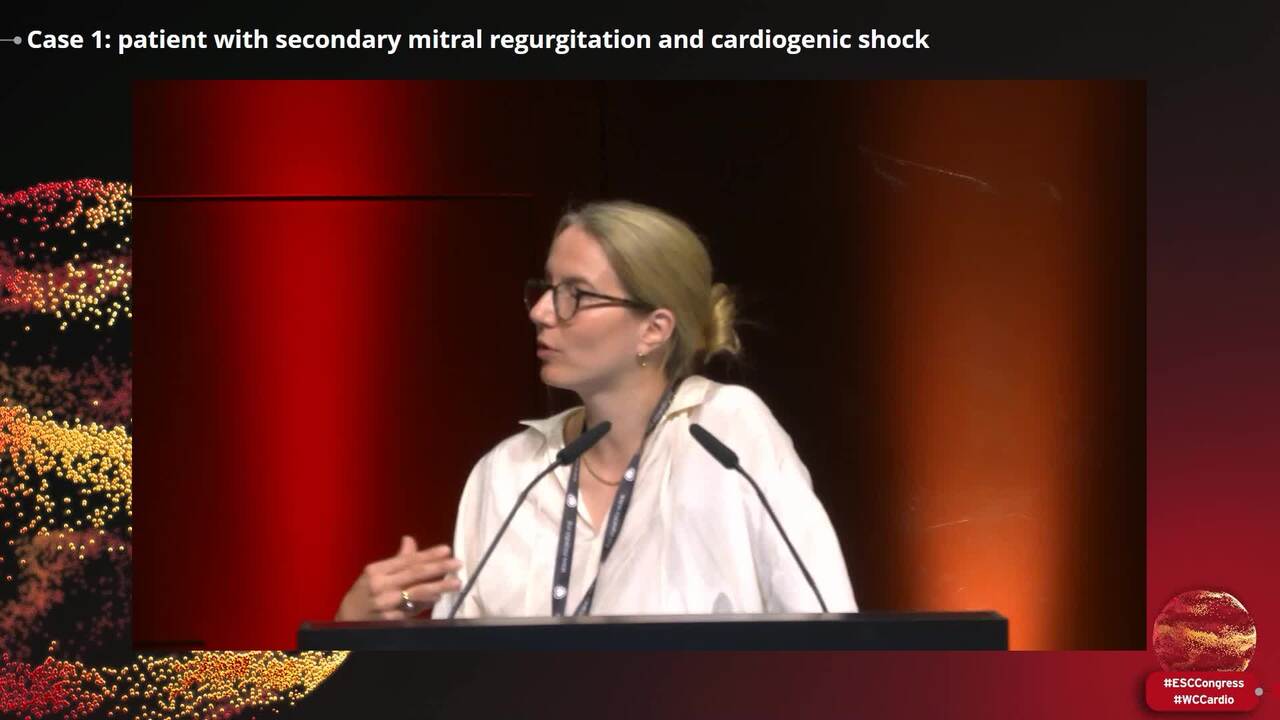 Case 1: patient with secondary mitral regurgitation and cardiogenic shock