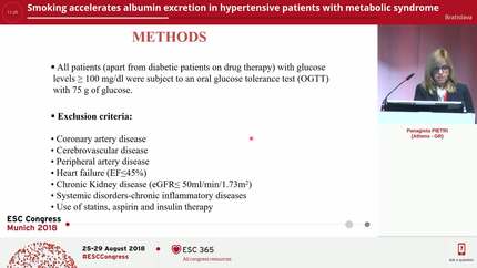 Smoking accelerates albumin excretion in hypertensive patients with metabolic syndrome