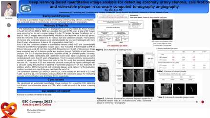Deep learning-based quantitative image analysis for detecting coronary artery stenosis, calcification, and vulnerable plaque in coronary computed tomography angiography