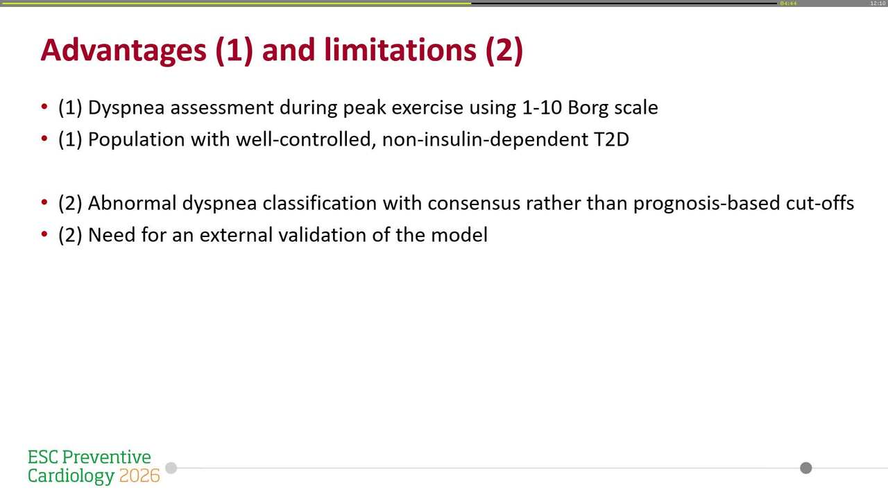 Prevalence and predictors of abnormal dyspnea during exercise in persons with type 2 diabetes: A cross-sectional study