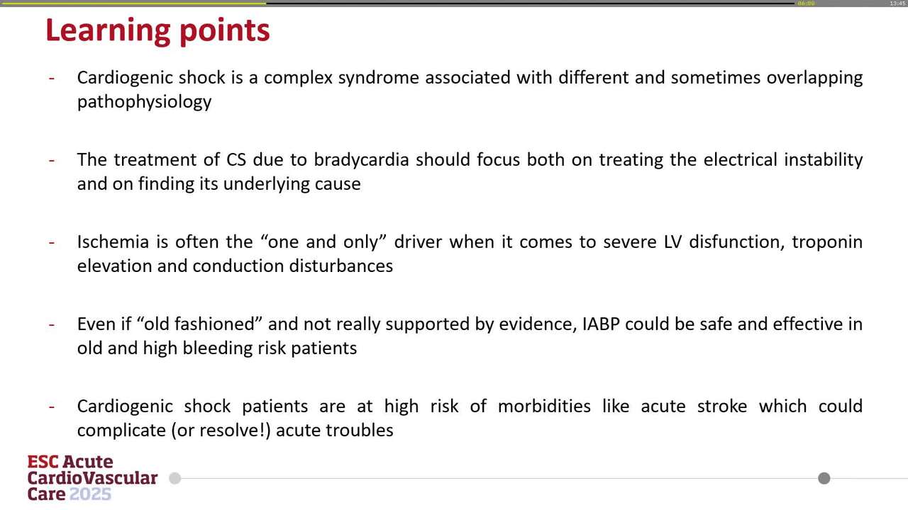 Cardiogenic shock due to bradyarrhythmia and concomitant stroke:  how to kill two ischemia with one stone.