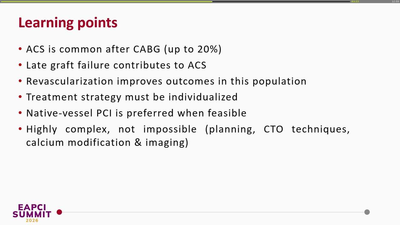 Native vessel PCI over graft PCI in late post-CABG ACS: a case of complex LAD intervention