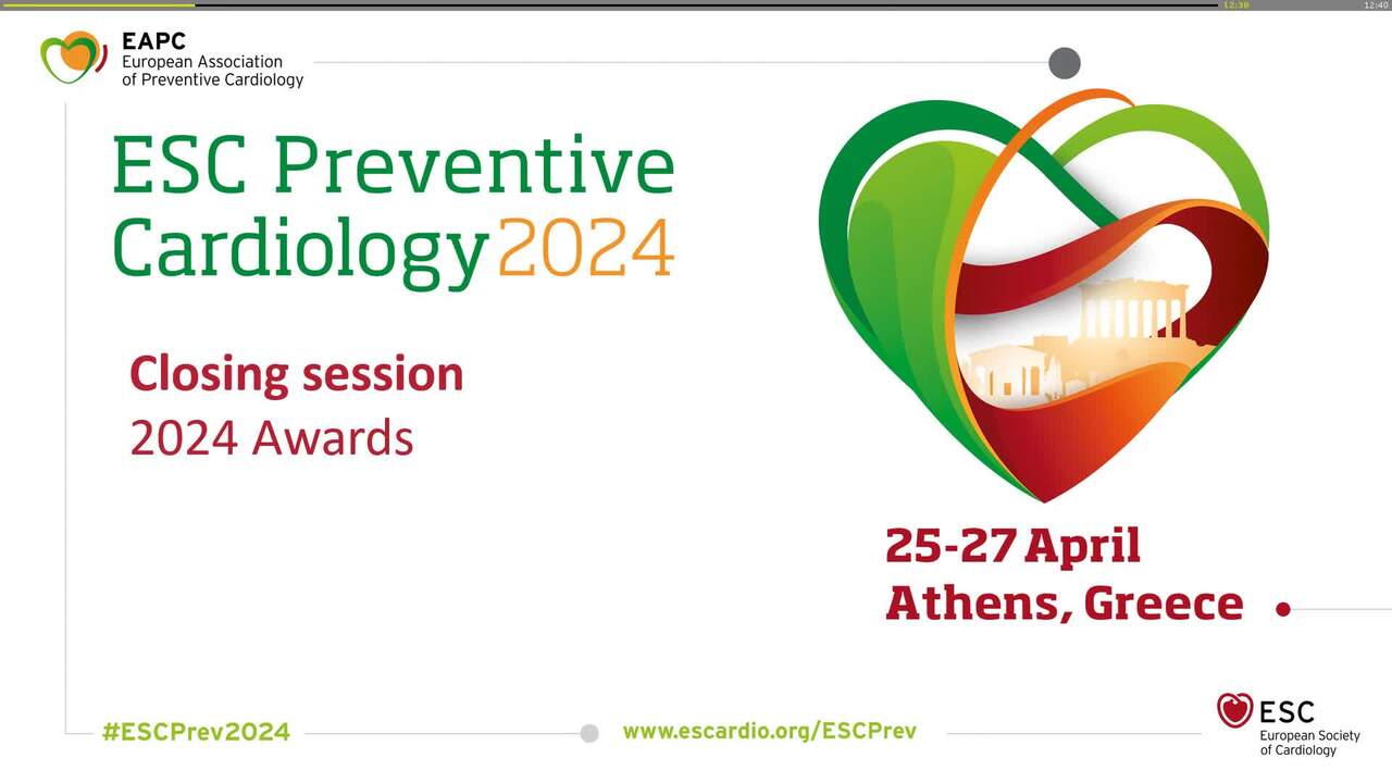 ESC Preventive Cardiology 2024 Awards