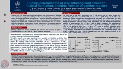 Clinical determinants of oral anticoagulant selection in atrial fibrillation: insights from an Argentine registry