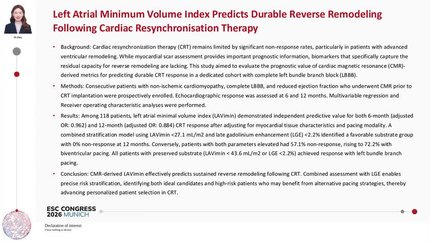 Left atrial minimum volume index predicts durable reverse remodeling following cardiac resynchronisation therapy