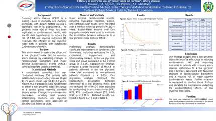 Efficacy of diet with low glycemic index on coronary artery disease