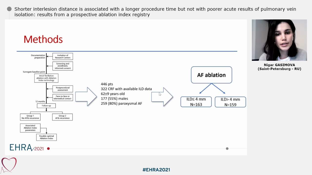 Shorter interlesion distance is associated with a longer procedure time but not with poorer acute results of pulmonary vein isolation: results from a prospective ablation index registry