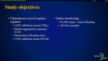 Ultra-low-dose twice-daily aspirin improves haemostasis and maintains platelet inhibition in acute coronary syndrome patients receiving ticagrelor