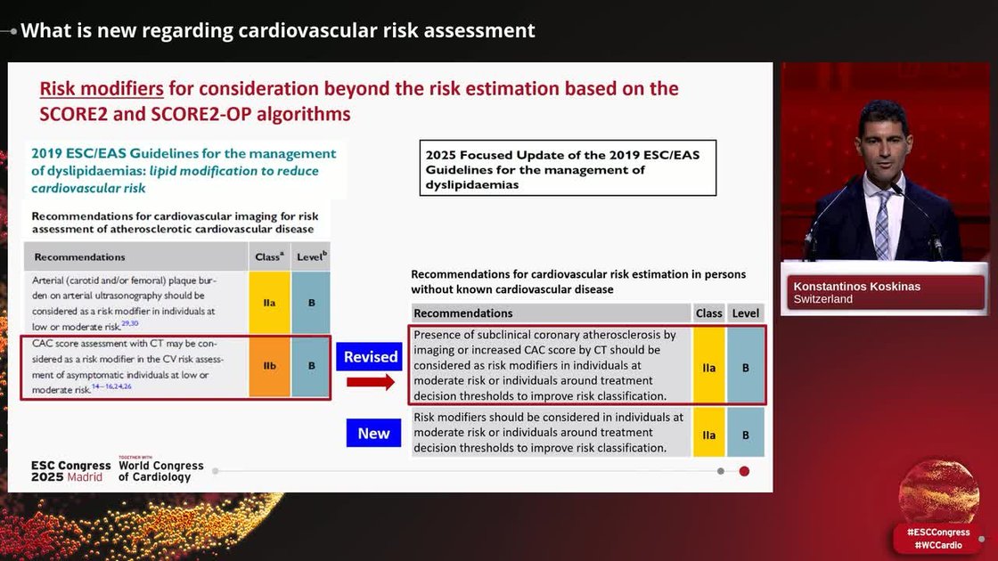 ESC 365 - What is new regarding cardiovascular risk assessment