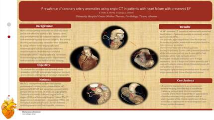 Prevalence of coronary artery anomalies using angio-CT in patients with preserved heart failure