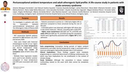 Periconceptional ambient temperature and adult atherogenic lipid profile: a life-course study in patients with acute coronary syndrome